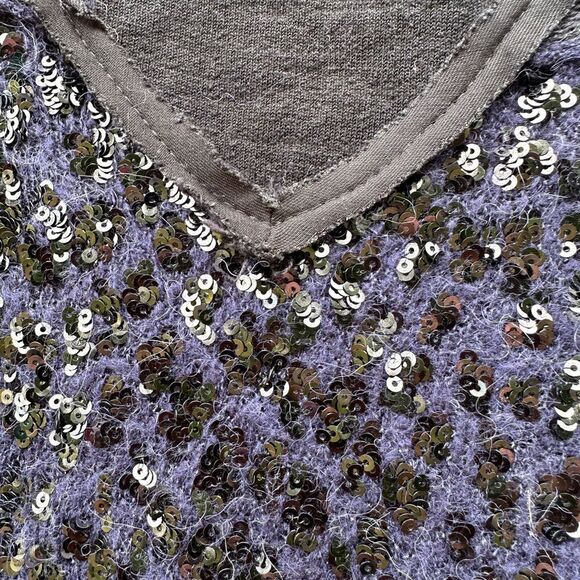 Free People V Neck Sequin Sweater - Picture 8 of 9